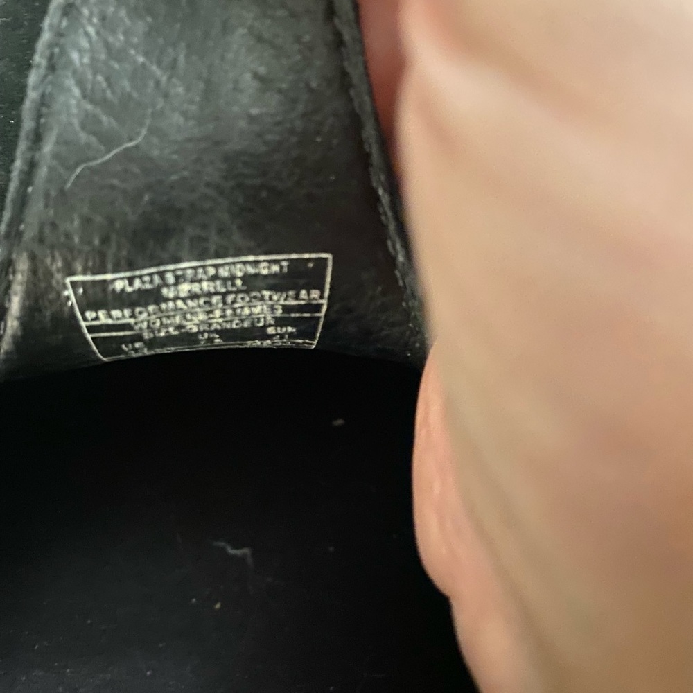 Merrell Plaza Strap Midnight comfort shoe. Black suede leather, women’s size 10 - Picture 6 of 7